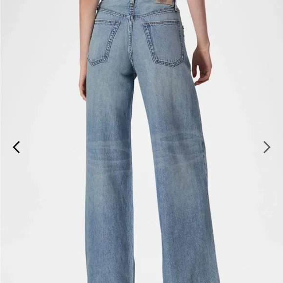 rag & bone Light Blue Embellished Flare Jeans - Picture 9 of 11